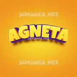 agneta in Orange Toon style - 3D name wallpaper