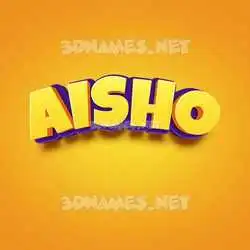 aisho in Orange Toon style - 3D name wallpaper