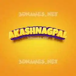 akashnagpal in Orange Toon style - 3D name wallpaper