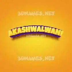 akashwalwani in Orange Toon style - 3D name wallpaper