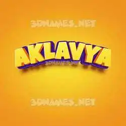 aklavya in Orange Toon style - 3D name wallpaper
