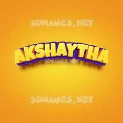 akshaytha in Orange Toon style - 3D name wallpaper