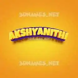 akshyanithi in Orange Toon style - 3D name wallpaper