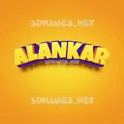 alankar in Orange Toon style - 3D name wallpaper