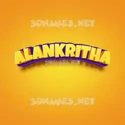 alankritha in Orange Toon style - 3D name wallpaper