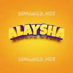 alaysha in Orange Toon style - 3D name wallpaper