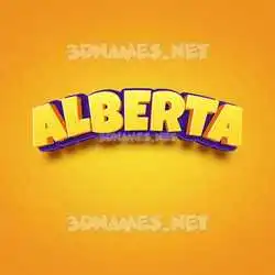 alberta in Orange Toon style - 3D name wallpaper
