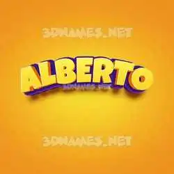 alberto in Orange Toon style - 3D name wallpaper