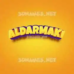 aldarmaki in Orange Toon style - 3D name wallpaper