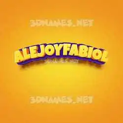 alejoyfabiol in Orange Toon style - 3D name wallpaper