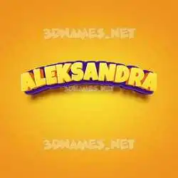 aleksandra in Orange Toon style - 3D name wallpaper
