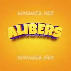 alibers in Orange Toon style - 3D name wallpaper