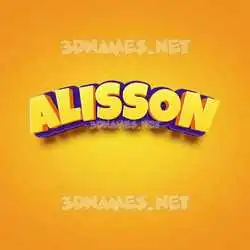 alisson in Orange Toon style - 3D name wallpaper