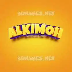 alkimoh in Orange Toon style - 3D name wallpaper