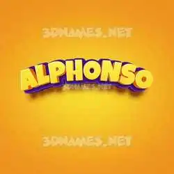 alphonso in Orange Toon style - 3D name wallpaper