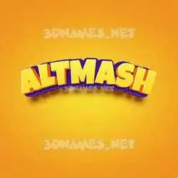 altmash in Orange Toon style - 3D name wallpaper
