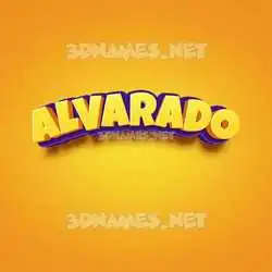 alvarado in Orange Toon style - 3D name wallpaper