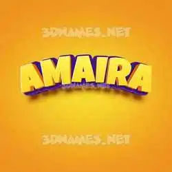 amaira in Orange Toon style - 3D name wallpaper
