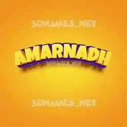 amarnadh in Orange Toon style - 3D name wallpaper