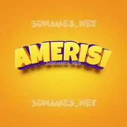 amerisi in Orange Toon style - 3D name wallpaper