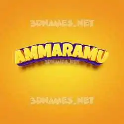 ammaramu in Orange Toon style - 3D name wallpaper