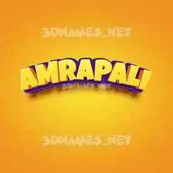 amrapali in Orange Toon style - 3D name wallpaper