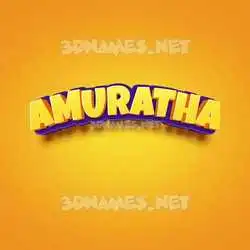 amuratha in Orange Toon style - 3D name wallpaper