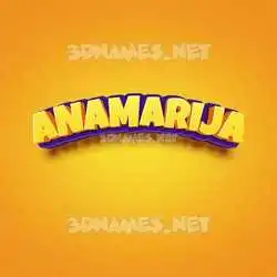 anamarija in Orange Toon style - 3D name wallpaper