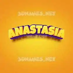 anastasia in Orange Toon style - 3D name wallpaper