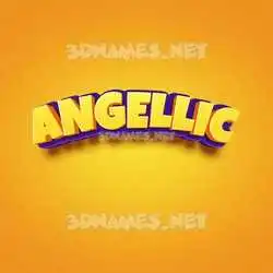 angellic in Orange Toon style - 3D name wallpaper