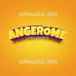 angerome in Orange Toon style - 3D name wallpaper