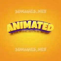 animated in Orange Toon style - 3D name wallpaper