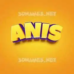 anis in Orange Toon style - 3D name wallpaper