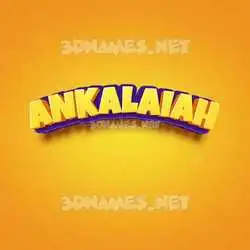 ankalaiah in Orange Toon style - 3D name wallpaper