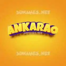 ankarao in Orange Toon style - 3D name wallpaper