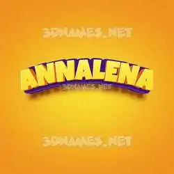 annalena in Orange Toon style - 3D name wallpaper
