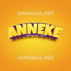 anneke in Orange Toon style - 3D name wallpaper