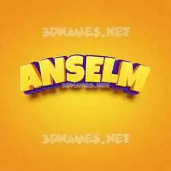 anselm in Orange Toon style - 3D name wallpaper
