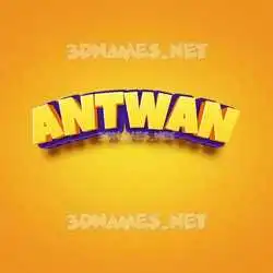 antwan in Orange Toon style - 3D name wallpaper