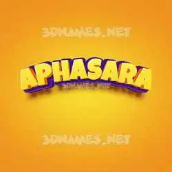 aphasara in Orange Toon style - 3D name wallpaper
