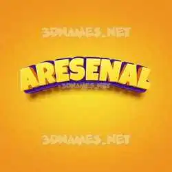 aresenal in Orange Toon style - 3D name wallpaper