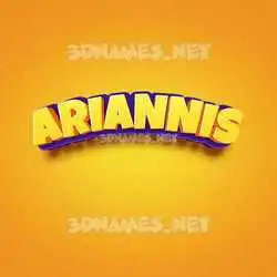 ariannis in Orange Toon style - 3D name wallpaper