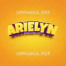 arielyn in Orange Toon style - 3D name wallpaper