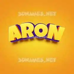 aron in Orange Toon style - 3D name wallpaper