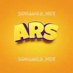 ars in Orange Toon style - 3D name wallpaper
