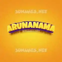 arunanama in Orange Toon style - 3D name wallpaper