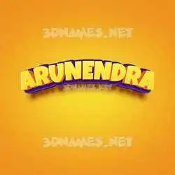 arunendra in Orange Toon style - 3D name wallpaper