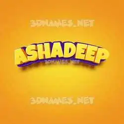 ashadeep in Orange Toon style - 3D name wallpaper