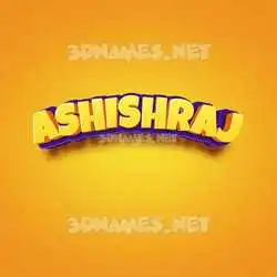 ashishraj in Orange Toon style - 3D name wallpaper