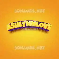 ashlynnlove in Orange Toon style - 3D name wallpaper